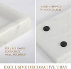 Koville African Natural Marble Tray, 10"x5" Coffee Table Vanity/Decorative Tray for Jewerly, Watch, Perfume Candle Tray for Home/Kitchen Countertop - Image 5