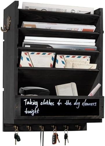 Rustic wall mail organizer,Key and Mail File Holder for Wall Mount by Unknown