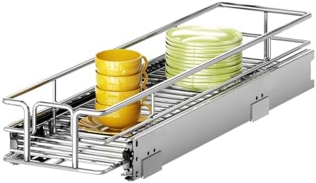 Pull Out Cabinet Organizer 7½" W x 21½" D, Heavy Duty Cabinet Pull Out Shelves, Slide Out Drawers Organization for Kitchen Cabinets Bathroom by Unknown