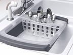 PrepWorks Collapsible Dish Drainer - Space-Saving, Expandable Dish Rack for Drying Plates, Cups, and Kitchen Utensils, Extends from 16.5" to 26.75" to Fit Over Most Sinks - Image 2