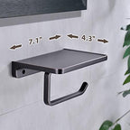 Oil Rubbed Bronze Toilet Paper Holder with Shelf - Image 6