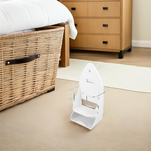 Ironing Board Hanger with Heat Resistant Hooks Wall Mounted White Set - Image 5