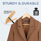 ZENOWICK Wooden Hangers 80 Pack, Heavy Duty Wood Hangers for Coats - Image 2