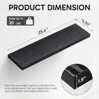 BAYKA Black Floating Shelves 35.4in, Set of 3, Wall Mounted for Wall Decor - Image 3