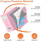 WOWBOX Sheet Organizers and Storage,Closet Bed Sheet Organizer Under Bed Storage and Organization with Label Cards & Clear Window for Bedding Sheets,Duvet Covers,Blankets (10 Pack，Pink) - Image 3