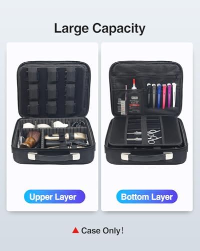 Luxtude Large Barber Case, Barber Bags for Clippers and Supplies, Travel Hair Clipper and Trimmer Case, Barbers Accessories for Wahl 5Star/Hatteker/Oneisal/Andis Grooming Kits - Image 5