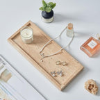 Natural Travertine Vanity Tray, Stone Organizer for Bathroom & Kitchen - Image 6