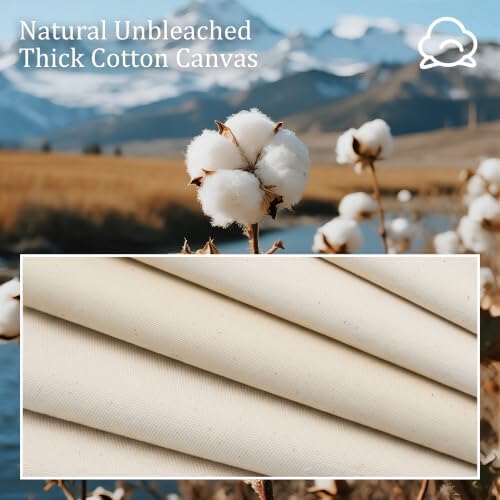 Odonata Soft Thick Cotton Canvas Storage Bags, Foldable Zipper Totes with Clear Window & Dual Handles, Under Bed Organizer for Bedding Blankets Pillows Clothes. (Natural Beige, Large-2pack) - Image 5