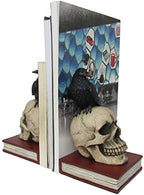 Evil Omen Raven On Skull Perch Decorative Bookend Set - Image 4