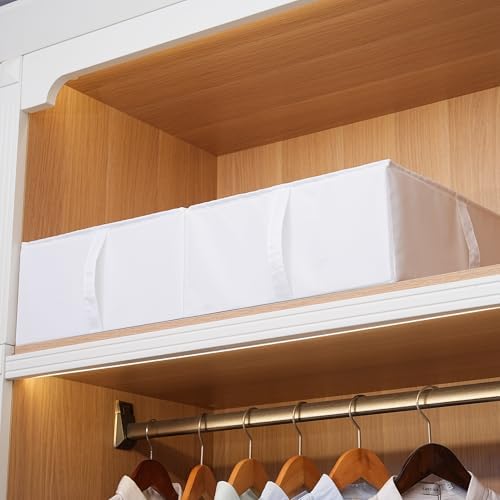 TYEERS Under Bed Storage Containers, Durable Fabric, Washable, Collapsible, Under Bed Storage Bins for Clothes, Blankets, Sheets, Shoes, 27.5x16.5x7 Inches, 4-Pack, White - Image 5