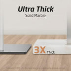 KES 37" H Standing Towel Rack, Heavy Marble Base, Brushed Finish - Image 4