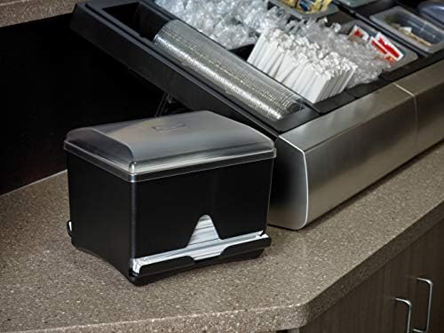 San Jamar Junior Bulk Straw Dispenser Holds 500 Straws for Restaurants, Dining Halls, and Fast Food, Plastic, 10.5 x 10.5 x 8.5 Inches, Black - Image 2