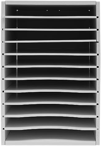 11 Slots Mail Organizer Vertical File Organizer, Vertical Desktop sorter by Unknown