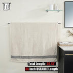 JQK Bath Towel Bar Chrome, 36 Inch 304 Stainless Steel Thicken 1mm Single Towel Rack for Bathroom, Towel Holder (Polished Chrome) Wall Mount, 39 in Total Length, TB110L36-CH - Image 3