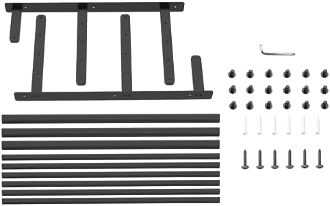 Bethom Bathroom Towel Rack with Bars, 16 Inch Towel Shelf, Matte Black - Image 6