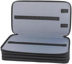 Vomgomfom 300 Slots Marker Case 4-Layer PU Leather, Handle, Solid Black - Image 5