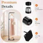 L-shaped Clothes Rack 64-inch Metal Clothing Stand Heavy-Duty Coat Rack - Image 5