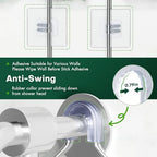 Sewulidon Stainless Steel Shower Caddy Hanging for Handheld Shower Heads,Rustproof Hose Shower Organizer Adjustable Length Shower Rack with 24 Hooks,Razor Holder,Soap Holder - Image 4