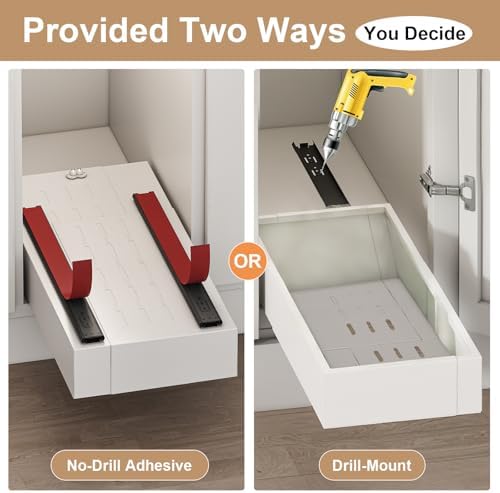 Fokyfok 2Pc Pull out Cabinet Organizer,7"-11"W,17"-24"D,Expandable - Image 5