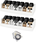 Belt Organizer for Drawer - Bamboo Belt Storage Organizer | Belt Rack for Closet Wall Mount Men Women Tie Sock Bra Scarf Ribbon(White, 2 * 7Grids) by Dexgva