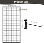 3pcs Grid Wall Panels Display Stand -Wire Grid Hanging Rack with 30 Hooks, Freely Assembled Art Display Panels/Workshop Wall Mount Storage Rack Garage Organization - Image 2