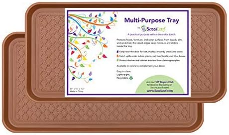 Multi-Purpose Tray in Decorator Colors - 30” L x 15” W x 1.20” H (Saddle Brown Set of 2) by SassiLeaf