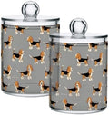 4 Pack orange black dog pattern Apothecary Jars with Lid by Unknown