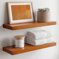 Homeforia 20 Inch Floating Shelves, High-End Solid Pine Wood, Set of 2 by Homeforia