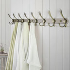 Dseap Coat Rack Wall Mount - 29.5” Long 8-Tri-Hooks Heavy Duty Coat Hanger Rail Wall Hooks for Hanging Coats Hats Clothing Clothes Purse Mudroom Entryway, Bronze - Image 5