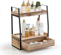 Boulphia 2-Tier Bathroom Organizer Countertop, Bathroom Sink Organizer Countertop, Vanity, Counter Shelf, Brown by Boulphia
