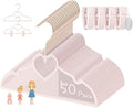 Velvet Baby Hangers, Kids Hangers with Clips for Toddler & Infant Clothes by OneDream