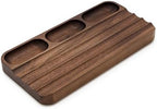 MUUJEE Wooden Desk Pen Pencil Organizer - 7.5 x 3.75 for Work Teacher Dad Wood Pencils Tray Work Minimalist Rustic, Gift for the Man who has it All by MUUJEE