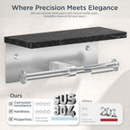 FORIOUS Toilet Paper Holder with Shelf, Commercial Toilet Paper Dispensers - Image 4