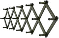 SKOLOO Accordion Wall Hanger with 16 Hooks, Modern Expandable Coat Rack Hat Rack for Wall, Solid Wooden, Dark Walnut Color by SKOLOO