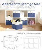 13x15x13 Inch Large Storage Bins with Cotton Rope Handles 6-Pack - Image 2