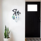 Three by Three Seattle Dog Wall-Mounted Coat Rack, Black Metal - Image 4