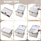 Stackable Clothes Storage Bins with Lids 3 Pack - Image 3
