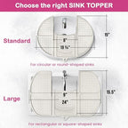 Sink Topper Bathroom Sink Cover for Counter Space, Standard White - Image 4