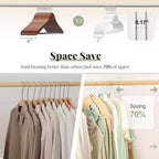 Velvet Hangers 50 Pack, S-Shaped and Stackable Felt Hanger(White) - Image 6