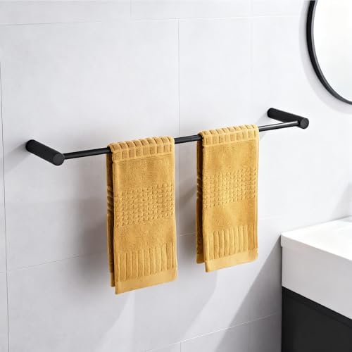 Towel Racks for Bathroom, NEWRAIN Wall Mounted Stainless Steel Organizer, Matte Black Rolled Towel Storage Wall-Mounted Bath Towel Holder for Folded Large Towel Washcloths ﻿ - Image 6