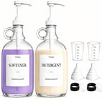 2 PCS 64 Oz Glass Liquid Laundry Detergent Dispensers with Pumps by TTDMKprovidesyouwithqualit