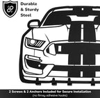 MOOH Key Holder for Wall - Metal Automotive Key Holder With 6 Hooks - Unique Car Gift for Men, Women, Car Lovers & Enthusiasts - Cool Man Cave Decor (Ford Mustang 2021, Black) - Image 3
