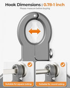 ODesign 3 Tier Adjustable Shower Caddy Hanging Over Head Anti-Swing Grey - Image 3