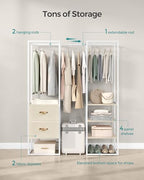 SONGMICS Portable Closet Wardrobe, Freestanding Clothing Rack - Image 5