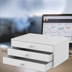 Svartur Desktop Drawers, Metal Desk Organizer with Drawer Storage Organizer for A4 File, Desk File Storage Organization for Office, Home, No Assembly Required, White - Image 2