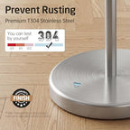 KES Toilet Paper Holder Stand SUS 304 Stainless Steel Rustproof Pedestal Lavatory Tissue Roll Holder Floor Stand Modern Brushed Nickel Finish, BPH283S1-2 - Image 5