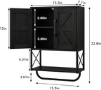 RUSTOWN Farmhouse Medicine Cabinet with 2 Barn Door, Bathroom Wall Cabinet - Image 3