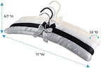 JS HANGER Padded Hanger for Sweaters - 17 Inch Extra Large Heavy Duty Satin Covered Coat Hangers No Shoulder Bump for Women Clothes, Sweaters, Dresses, Clothing, Weddings, Lingerie Pack of 10, Grey - Image 3