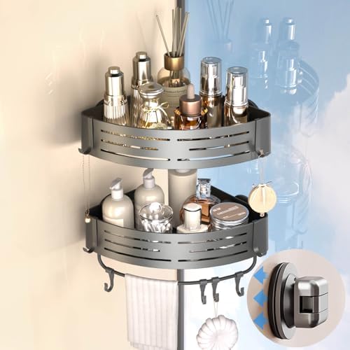 Onemake Corner Shower Caddy with Suction Cups, 2-Pack Shelves for Bathroom by Unknown