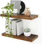 Floating Shelves for Wall, 16 in Rustic Wooden Wall Shelves by Feihorrm